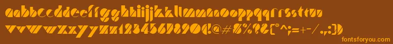 Шрифт TruffleRegular – оранжевые шрифты на коричневом фоне