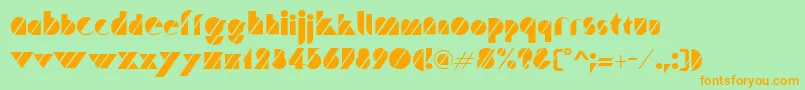 TruffleRegular Font – Orange Fonts on Green Background