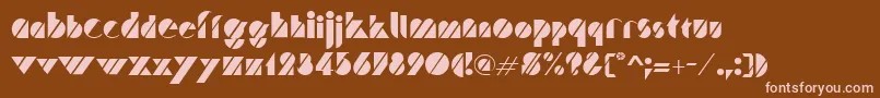 TruffleRegular-Schriftart – Rosa Schriften auf braunem Hintergrund