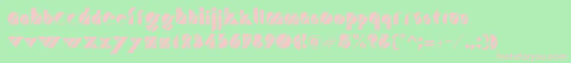 TruffleRegular Font – Pink Fonts on Green Background