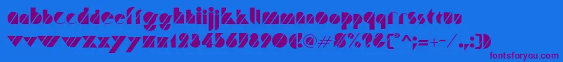 TruffleRegular Font – Purple Fonts on Blue Background
