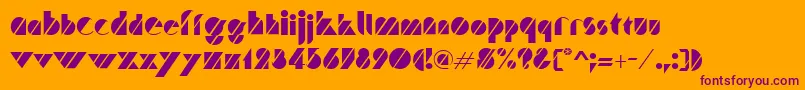 TruffleRegular Font – Purple Fonts on Orange Background