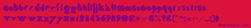 TruffleRegular Font – Purple Fonts on Red Background