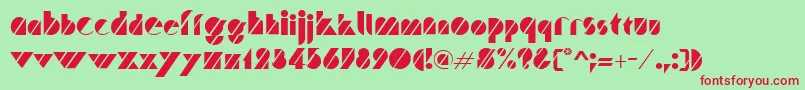 TruffleRegular Font – Red Fonts on Green Background