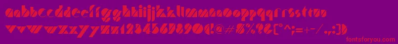 TruffleRegular Font – Red Fonts on Purple Background