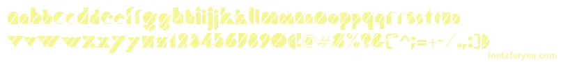 Police TruffleRegular – polices jaunes sur fond blanc