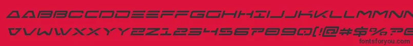 フォントFreeagentital – 赤い背景に黒い文字