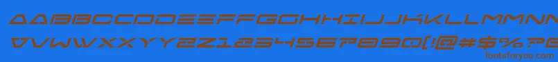 Шрифт Freeagentital – коричневые шрифты на синем фоне