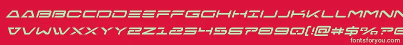 Freeagentital Font – Green Fonts on Red Background