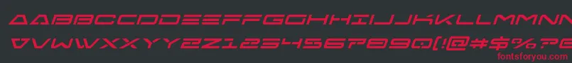 フォントFreeagentital – 黒い背景に赤い文字