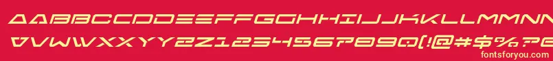 Freeagentital Font – Yellow Fonts on Red Background