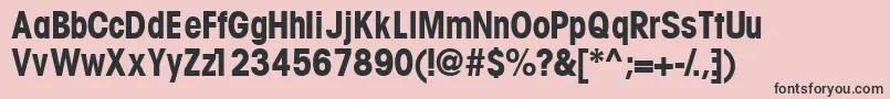 TrendexcondsskBold Font – Black Fonts on Pink Background