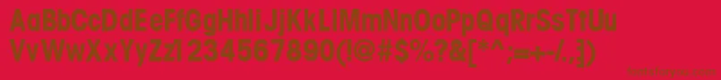 TrendexcondsskBold Font – Brown Fonts on Red Background