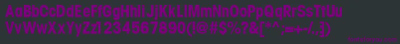 Шрифт TrendexcondsskBold – фиолетовые шрифты на чёрном фоне