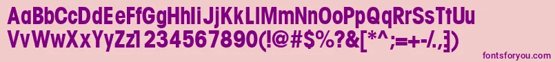 TrendexcondsskBold Font – Purple Fonts on Pink Background