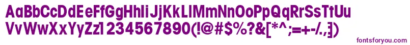 Шрифт TrendexcondsskBold – фиолетовые шрифты на белом фоне