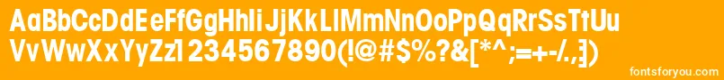 TrendexcondsskBold Font – White Fonts on Orange Background