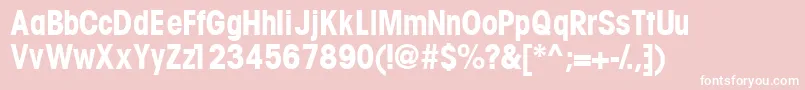 TrendexcondsskBold Font – White Fonts on Pink Background