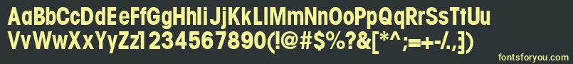 TrendexcondsskBold Font – Yellow Fonts on Black Background