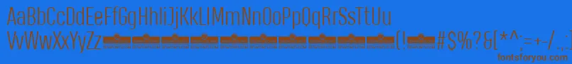 HeadingProLightTrial Font – Brown Fonts on Blue Background