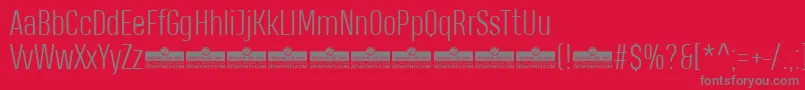 HeadingProLightTrial Font – Gray Fonts on Red Background