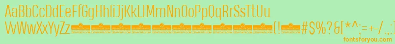 HeadingProLightTrial Font – Orange Fonts on Green Background