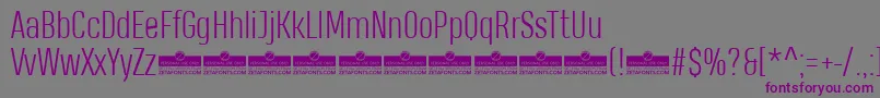 HeadingProLightTrial Font – Purple Fonts on Gray Background