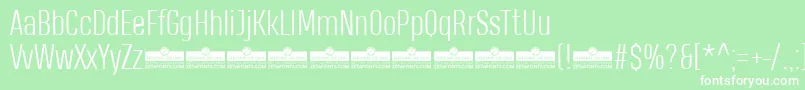 HeadingProLightTrial Font – White Fonts on Green Background