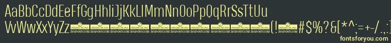 HeadingProLightTrial Font – Yellow Fonts on Black Background