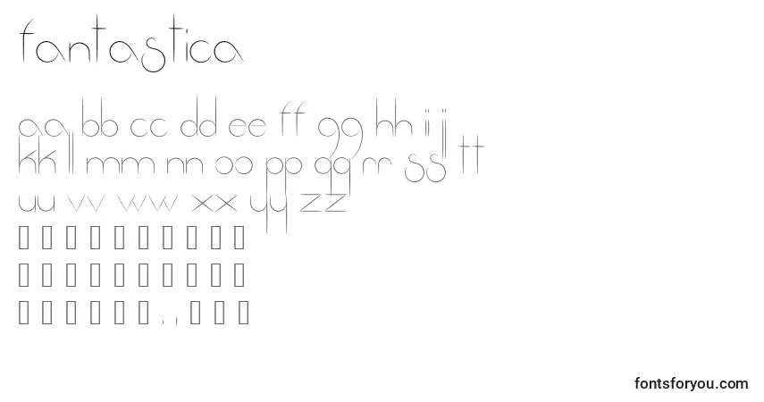 Шрифт Fantastica – алфавит, цифры, специальные символы