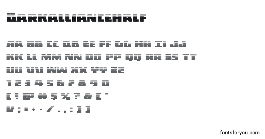 Darkalliancehalfフォント–アルファベット、数字、特殊文字