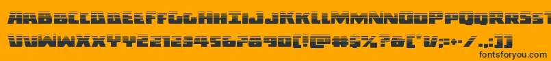 Darkalliancehalf-Schriftart – Schwarze Schriften auf orangefarbenem Hintergrund