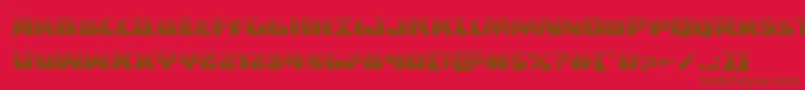 フォントDarkalliancehalf – 赤い背景に茶色の文字