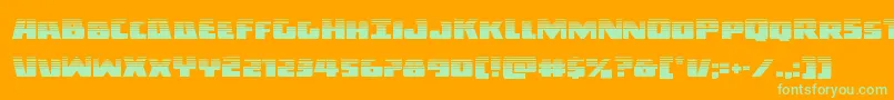 Шрифт Darkalliancehalf – зелёные шрифты на оранжевом фоне