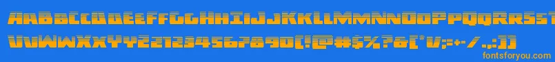 Darkalliancehalf Font – Orange Fonts on Blue Background