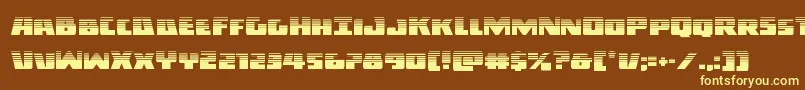 Darkalliancehalf-fontti – keltaiset fontit ruskealla taustalla