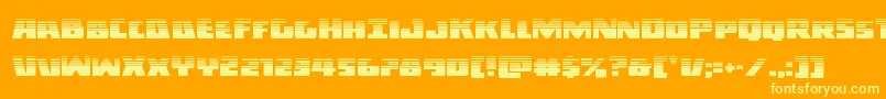 Шрифт Darkalliancehalf – жёлтые шрифты на оранжевом фоне