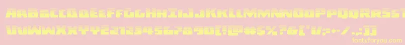 Darkalliancehalf-fontti – keltaiset fontit vaaleanpunaisella taustalla