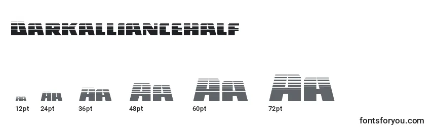 Размеры шрифта Darkalliancehalf