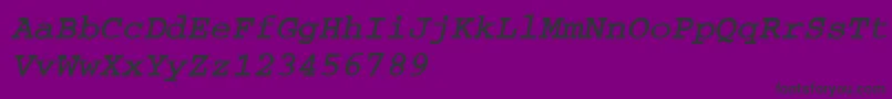 CarrierBoldOblique Font – Black Fonts on Purple Background