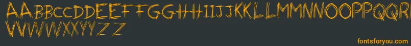 NaughtyScratchFree Font – Orange Fonts on Black Background
