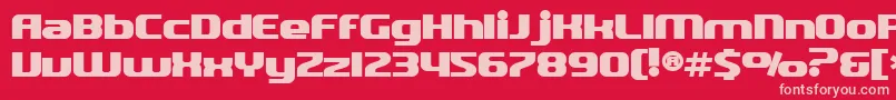 SfQuartziteBold Font – Pink Fonts on Red Background