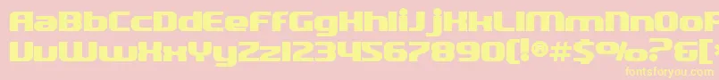 SfQuartziteBold Font – Yellow Fonts on Pink Background