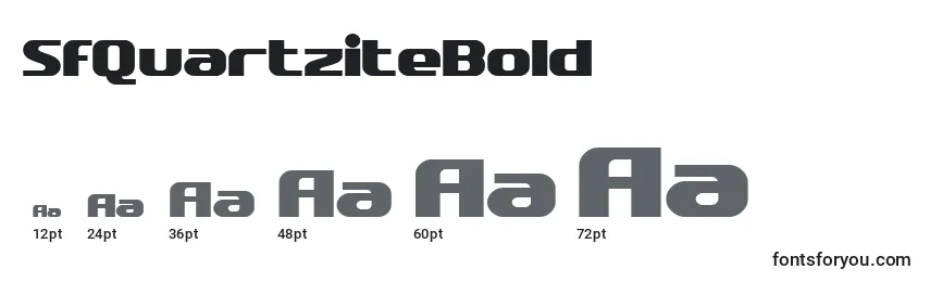 SfQuartziteBold Font Sizes