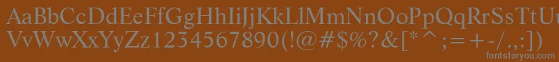 LifeBt-Schriftart – Graue Schriften auf braunem Hintergrund