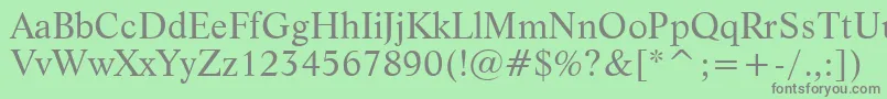 フォントLifeBt – 緑の背景に灰色の文字