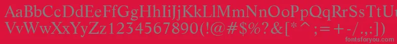 フォントLifeBt – 赤い背景に灰色の文字