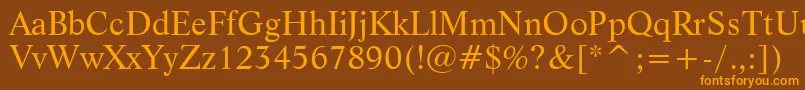 LifeBt-Schriftart – Orangefarbene Schriften auf braunem Hintergrund