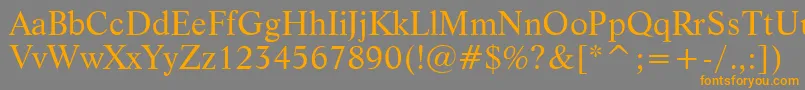 LifeBt Font – Orange Fonts on Gray Background