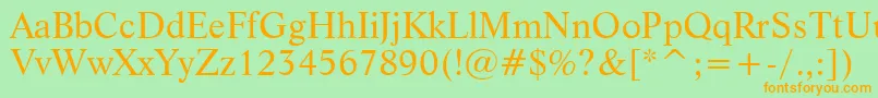 LifeBt-Schriftart – Orangefarbene Schriften auf grünem Hintergrund